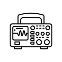 Oscilloscope  icon in vector. Logotype vector