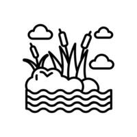 humedal drenaje icono en vector. logotipo vector