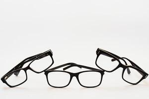 vintage glasses isolated on a white background photo