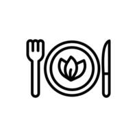 Vegan Menu  icon in vector. Logotype vector