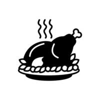 asado Turquía dieta icono en vector. logotipo vector