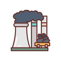 Burning Fossil Fuels icon in vector. Logotype vector