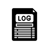 Log File icon in vector. Logotype vector