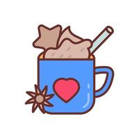 Gingerbread Latte Diet  icon in vector. Logotype vector