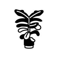 Fiddle Leaf Fig icon in vector. Logotype vector