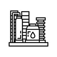 petróleo ardiente hornos icono en vector. logotipo vector