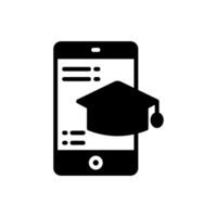 Mobile Learning  icon in vector. Logotype vector