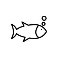 Fish  icon in vector. Logotype vector