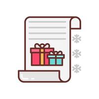 Santa List Diet  icon in vector. Logotype vector