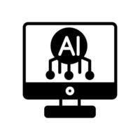 artificial inteligencia icono en vector. logotipo vector