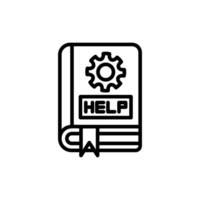 Manual Help icon in vector. Logotype vector