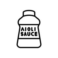 alioli salsa icono en vector. logotipo vector