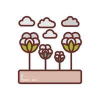 Cotton Ginning icon in vector. Logotype vector