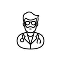 Experienced Doctor icon in vector. Logotype vector