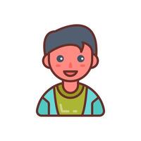 Adventurous Boy icon in vector. Logotype vector