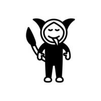 Krampus Diet  icon in vector. Logotype vector