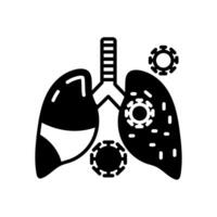 Smoked Lungs icon in vector. Logotype vector