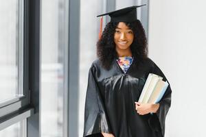 portrait of Beautiful African-American graduate photo