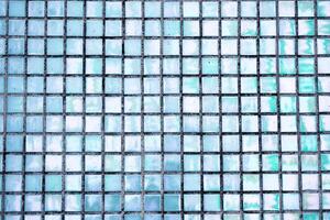 Bright blue mosaic background. Holografic texture. photo