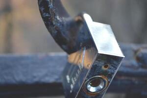 Vintage iron padlock. photo