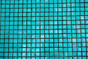 Bright blue mosaic background. Holografic texture. photo