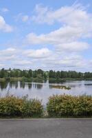 Scenic lake in the forest. Idyllic place. photo