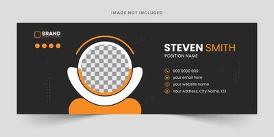 Corporate Modern Email Signature Design template. Vector email signature template design. business email signature vector design. Free Vector