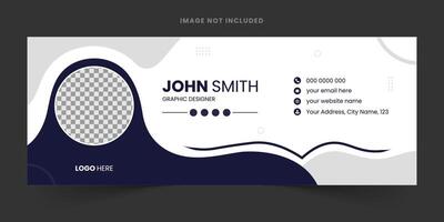 Corporate Modern Email Signature Design template. Vector email signature template design. business email signature vector design. Free Vector