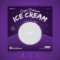 Delicious Ice Cream Social Media Post design Template , Free Vector