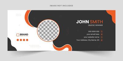 Corporate Modern Email Signature Design template. Vector email signature template design. business email signature vector design. Free Vector