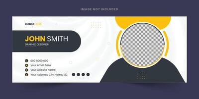 Corporate Modern Email Signature Design template. Vector email signature template design. business email signature vector design. Free Vector