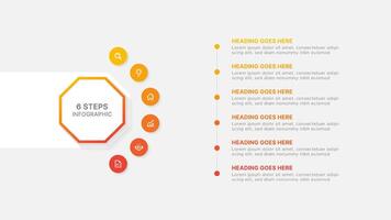 circulo redondo infografía diseño modelo con seis opciones vector