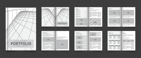 Architecture portfolio or interior portfolio or portfolio design template vector