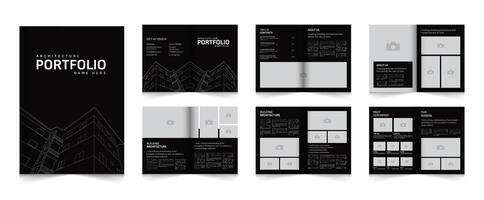 Architecture portfolio or interior portfolio or portfolio design template, Use for architecture portfolio, interior portfolio, business portfolio vector