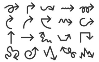 Vector set icons of different arrows. Arrow vector set.