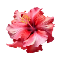 ai genererad röd hibiskus blomma png