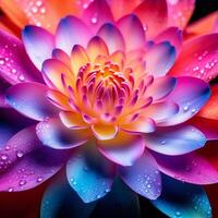 AI generated natures beauty captured in colorful flower close up photo