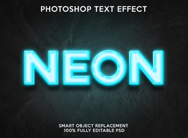 NEON text effect psd