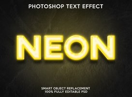 NEON text effect psd