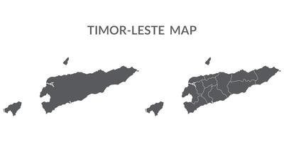 este Timor mapa. mapa de Timor-leste en gris conjunto vector