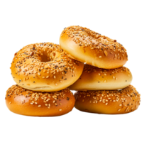 AI generated Bagel bread food hamburger png