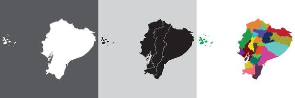 Ecuador mapa. mapa de Ecuador en conjunto vector