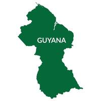 Guyana map. Map of Guyana in green color vector