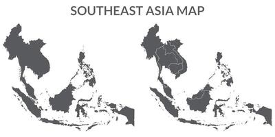 Southeast Asia country Map. Map of Southeast Asia in multicolor. vector