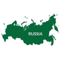 Russia map in green color Map of Russia vector