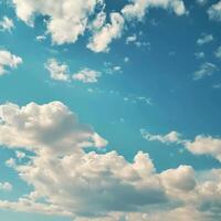 AI generated Beautiful Clouds Flutter in Blue Sky photo