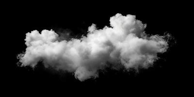 AI generated Smoke Cloud Isolated on Black Background photo