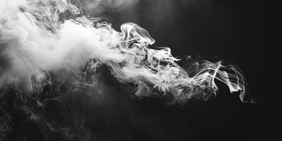 AI generated Smoke Cloud Isolated on Black Background photo