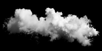AI generated Smoke Cloud Isolated on Black Background photo