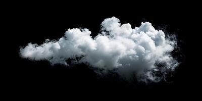 AI generated Smoke Cloud Isolated on Black Background photo